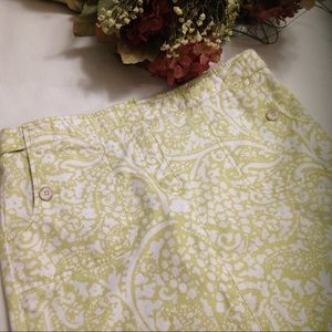 NEW Ann Taylor Skirt Slim Design Sporty Waistline Tabs Pastel Lime Green sz 6